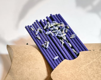 Incienso japonés Campos de Lavanda de Hokkaido, hecho a mano, infusionado a mano, ayuda a dormir, regalo de lujo, cuidado personal para el insomnio, varillas de incienso
