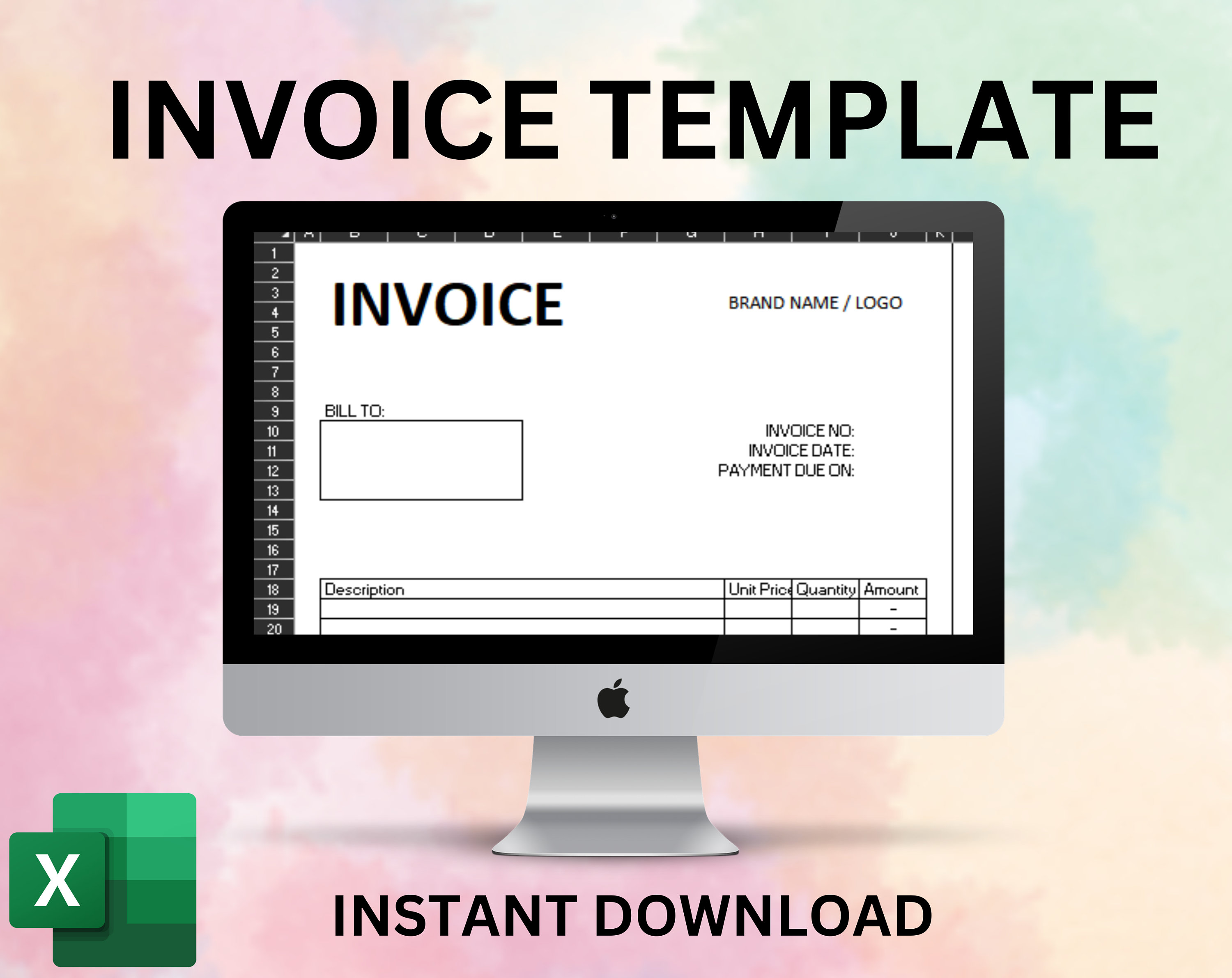 VAT Invoice Template Etsy