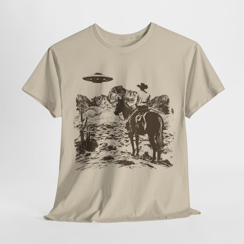Sheltie Shetland Sheepdog Cowboy Ink Space Cowboy UFO T-Shirt
