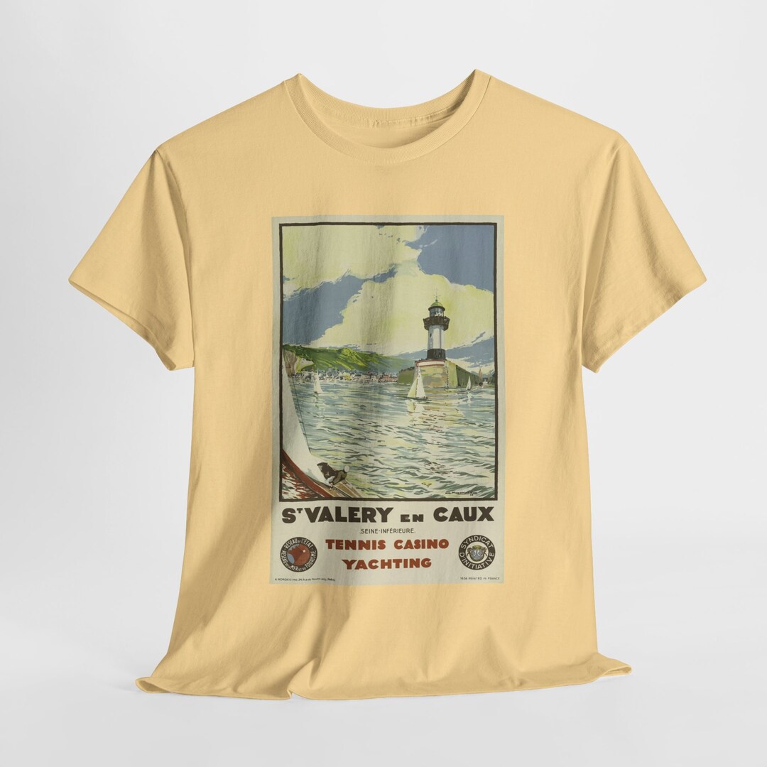 Vintage Shirt St Valery En Caux Normandy France Travel Souvenir
