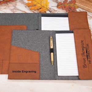 Personalized Leather Padfolio, Custom Leather Portfolio, Personalized Graduation Gift, Office Gifts, Leather Journal, Corporate Gift