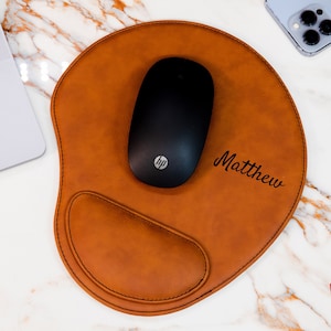 Custom Leather Mouse Pad,Coworker Gift, Gift For Dad, Boss Gift, Gift for Him & Her , Personalized Mouse Pad, Teacher gift, Office Gifts