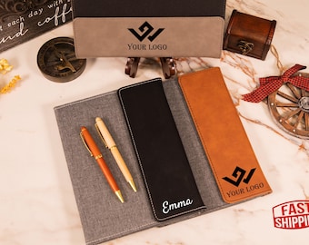 Leather Portfolio, Personalized Portfolio, Custom Engraved Portfolio, Personalized Notebook, Personalized Business Gift, Business Portfolio