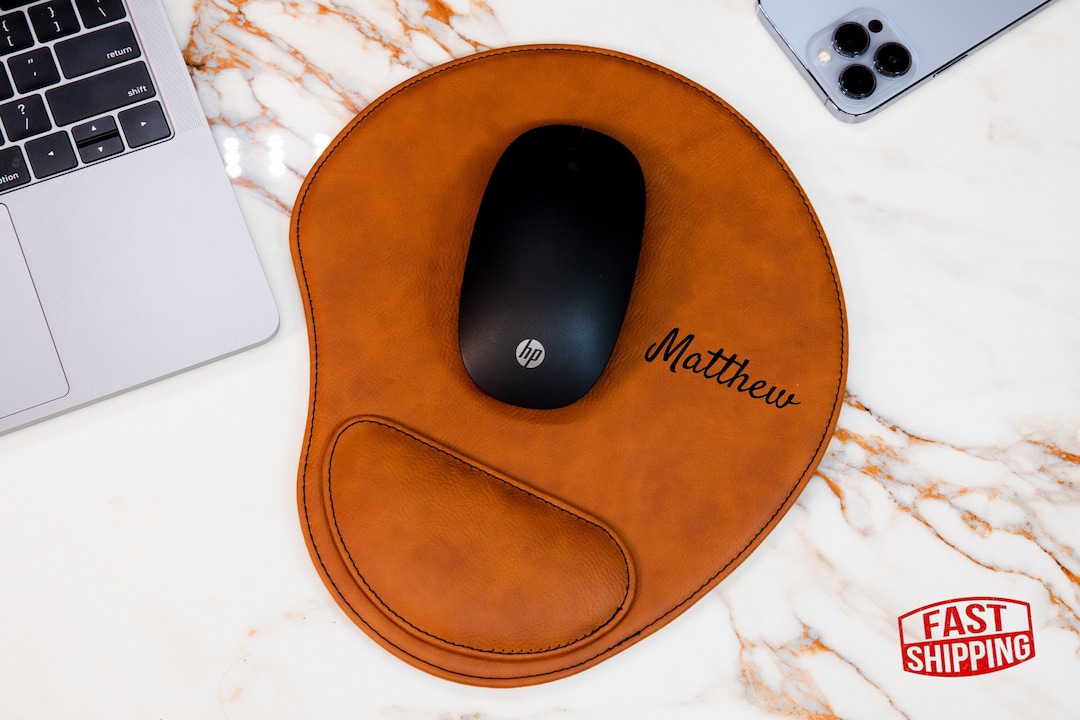 Custom Leather Mouse Pad,coworker Gift, Gift for Dad, Boss Gift, Gift