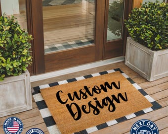 Personalized Doormat, Porch Decoration, Housewarming Gift, Custom Design Mat,Custom Design Doormat, Coir Mat, Office Gift, Front Door Mat