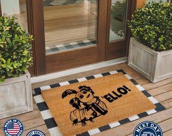 Ello Worm Doormat, Housewarming Gift, Home Decor, Doormat Outdoor, Welcome Home, Welcome Mat, Outdoor Decor, Movie Lover Gift, Movie Doormat