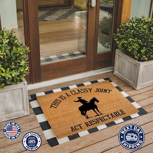 This Is A Classy Joint Doormat, Western Doormat, Housewarming Gifts, Western Home Decor, Doormat Funny, Welcome Mat, Home Doormat, Home Gift
