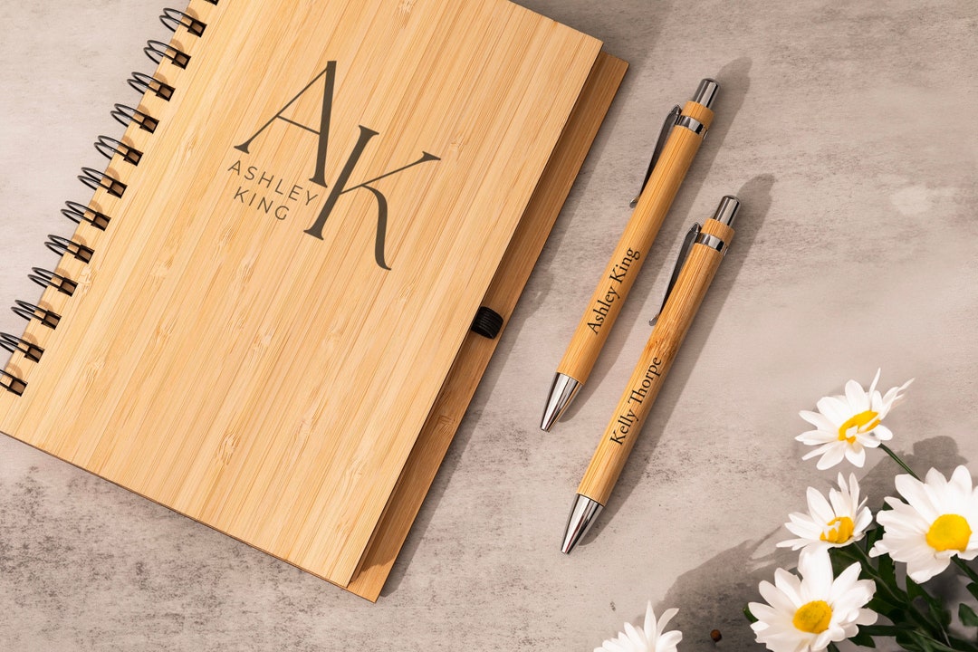 Personalized Wood Journal, Custom Engraved Notebook, Business Gift - Etsy
