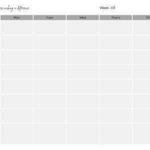 Weekly Teacher Planner