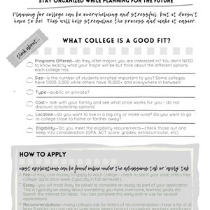 College Planning and Preparation