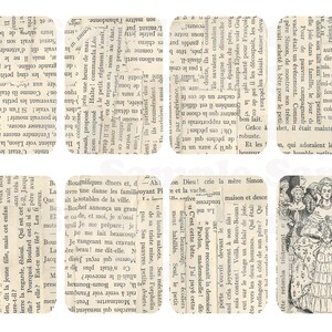 Französische Wortcollage auf ATC Karten Digital Download Only