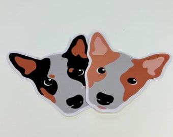 Australian Cattle Dog Sticker | Blue Heeler | Red Heeler | Die-Cut Vinyl Sticker | Gift For ACD Lovers | Stickers for Laptop, Water Bottle