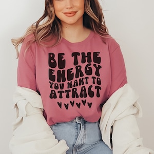 Be the energy You Want to Attract Svg Png, Groovy Happy Quote Svg, Trendy Good Vibes Only Shirt, Hippie Positive Vibes Svg
