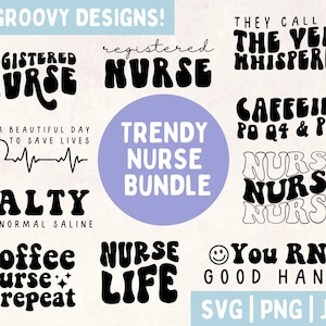 Retro Nurse Svg Bundle, RN Svg, Stethoscope Svg, Healthcare Svg, Heartbeat Svg, Nurse Clipart, Nurse Sayings for Shirts, Nurse Life Svg