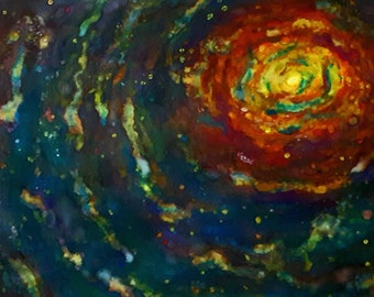 Space Carousel Digital Download Poster Original Art