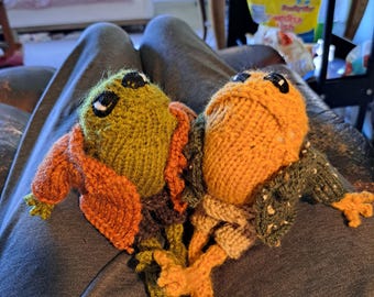 Frog and Toad Handmade Plushie Set