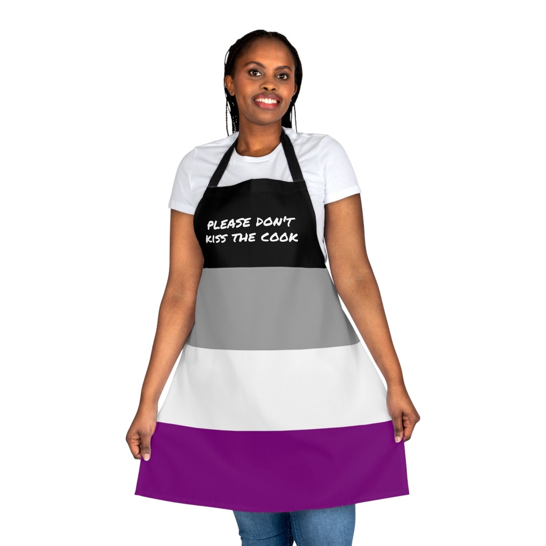 Asexual Pride Flag please Don't Kiss the Cook Funny LGBT Apron Etsy