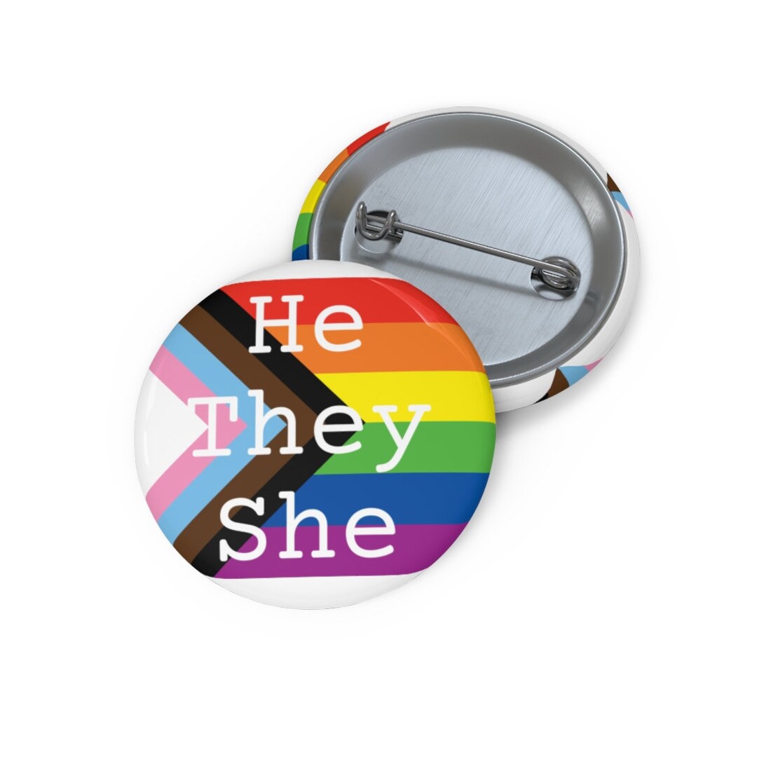 He/they/she Pronouns Pin - Etsy