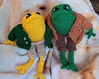 Frog and Toad Handmade Plushie Set