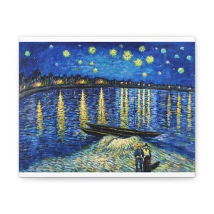 Starlight Over the Rhone por Vincent Van Gogh Canvas Gallery Wraps