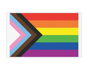 Progressive Pride Flag LGBTQ+ Car Magnet