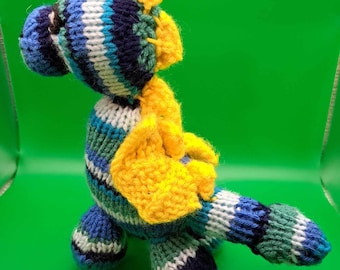 Baby Dragon Custom Handmade Knit Plushie Stuffie Stuffed Animal Toy
