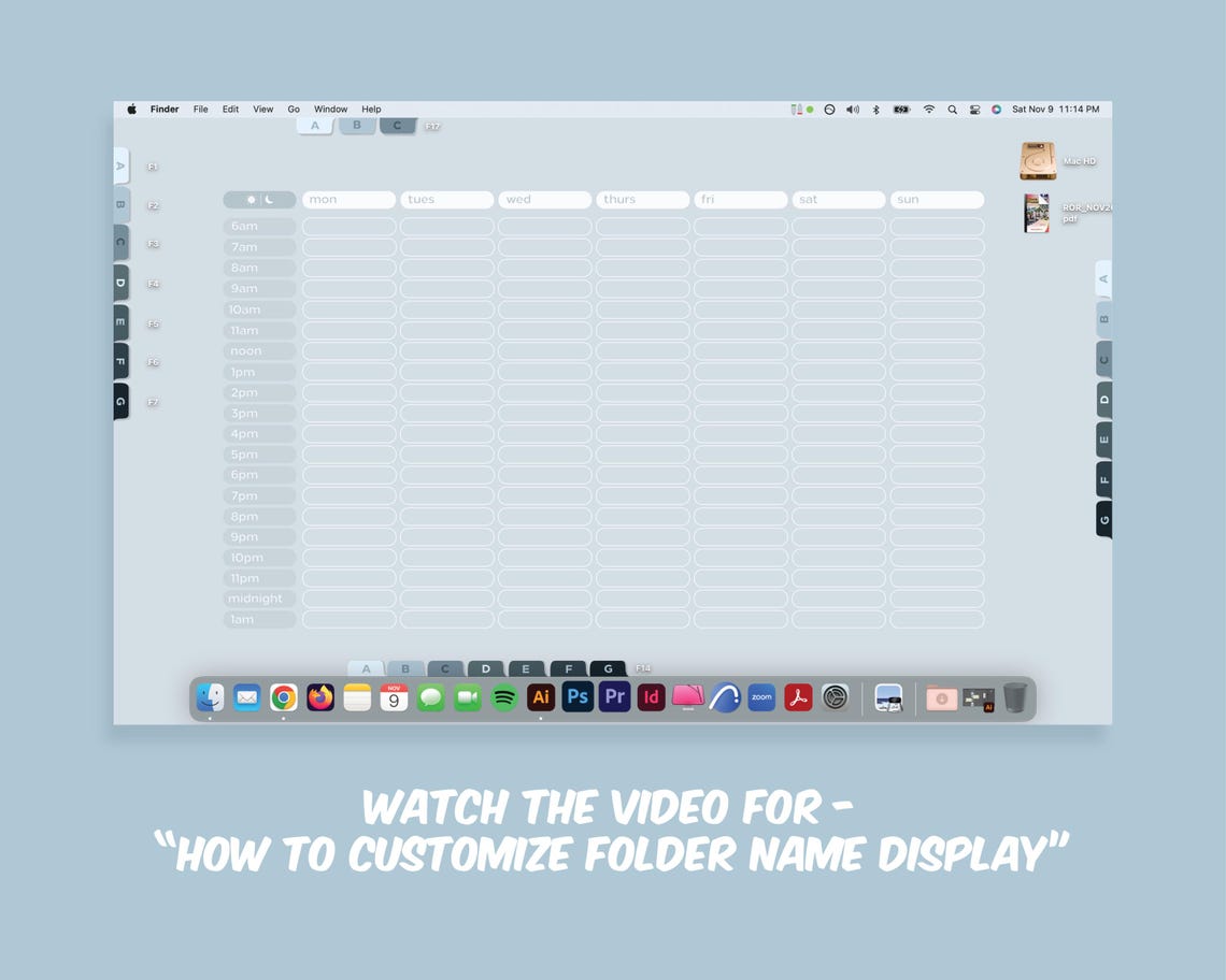 Blue Folder Tab Desktop Icons for Mac (digital Download) - Etsy
