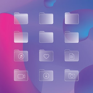 Desktop Icons, Folder Icons for Mac, Desktop Folder Icons, Macbook Folder Icons, Windows Icons, Mac Desktop Icons | Glass Icons