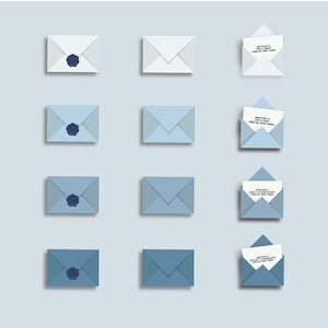 Desktop Icons, Folder Icons for Mac, Desktop Folder Icons, Blue Macbook Folder Icons, Windows Icons | Blue Love Letter Envelope Icons