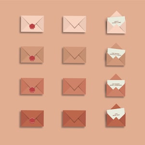 Desktop Icons, Folder Icons for Mac, Desktop Folder Icons, Pink Macbook Folder Icons, Windows Icons | Pink Love Letter Envelope Icons