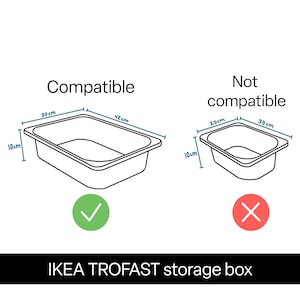 IKEA Trofast dividers bin insert organizer DIY Printable cardstock paper templates Digital File image 6