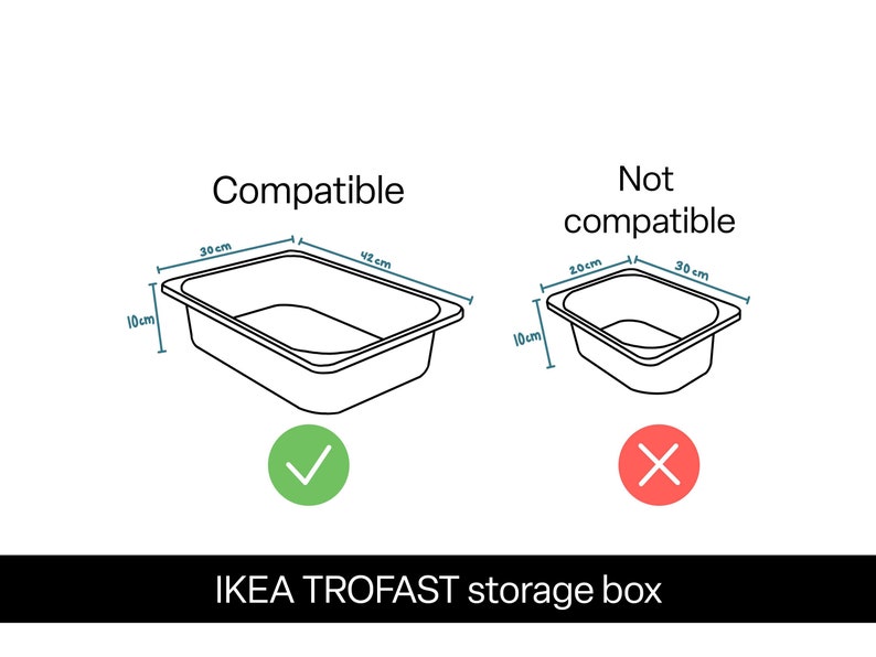 IKEA Trofast dividers bin insert organizer DIY Printable cardstock paper templates Digital File zdjęcie 7