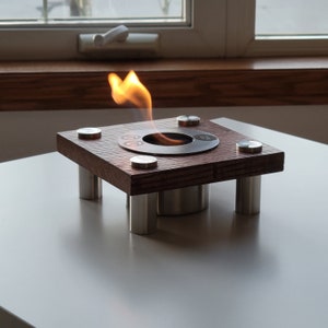 Indoor Portable Fireplace, Wooden Tabletop Fire Pit, Coffee Table Decor, Dinner Table Centerpiece, Christmas Gift Idea, Tabletop Chimenea