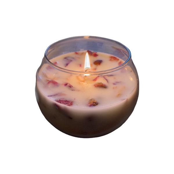 Rose Scented 100% Organic Wax Bowl Candle