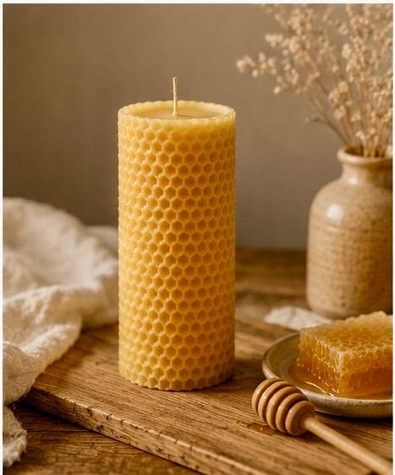 ClachaigCandles Honeycomb Beeswax Candle - Thumbnail 4