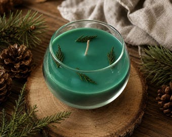 Organic Pine Forest Soy Candle | Evergreen Woodland Scent Home Fragrance