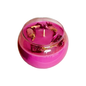 Peony Scented Pink 100% Organic Soy Wax Bowl Candle