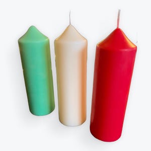 Grande vela de coluna de cera de soja 100% orgânica de luxo