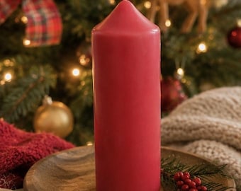 Large Pillar Soy Candle, Luxury Organic Candle, Modern Home Decor Candle, Neutral Aesthetic Candle, Handmade Centerpiece Candle Gift