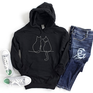 Cats Women&#39;s Pullover Hoodie  | Cat Hoodie | Cat Lover Sweatshirt | Pet Parent Shirt