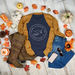 Heartland Home Unisex Long Sleeve Tee | Midwest T-Shirt | Heartland Shirt | Indiana Shirt | Illinois Shirt | Iowa Shirt