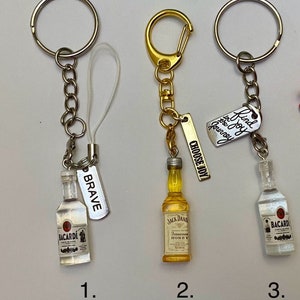 Alcohol key ring / decoration / identifier / liquor / plastic