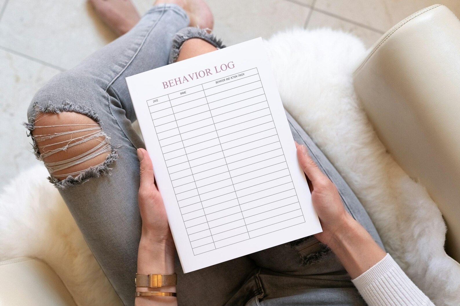 Child Behavior Log Printable | Daily Tracker for Parents, Teachers (PDF ...