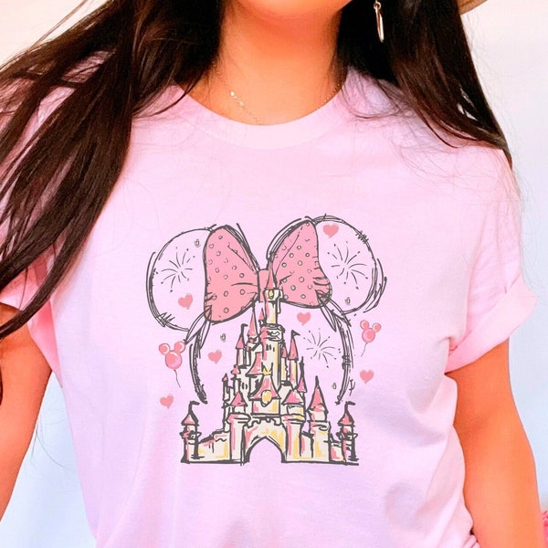 Disney Castle Valentine Shirt, Vintage Disney Sweatshirt, Pink Valentine Shirt, XOXO Sweatshirt,Valentine's Day Gift,Disneyland Sweater