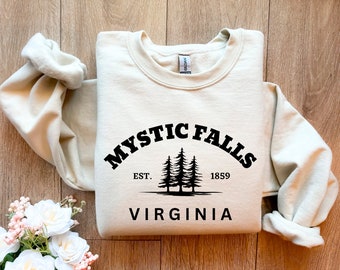 Mystic Falls Sweatshirt, Fall Sweatshirt, Vampire Diares, Virginia Crewneck, Mystic Falls Shirt, Trendy Sweatshirt, Mother's Day Gift