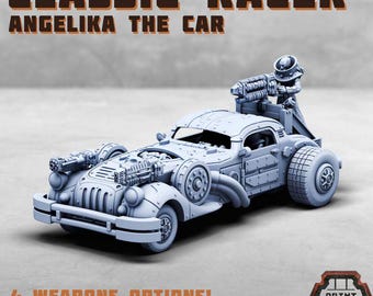 Voiture de course classique - Angelika avec pilotes Spectre échelle héroïque 28 mm par PrintMinis