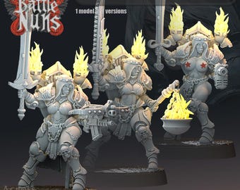 Battle Nuns Mother Hegumeni 1 Figure 32mm by Across the Realms Pin Up