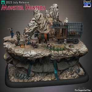 Diorama di Monster Hunter 28/32 mm di Papel3D