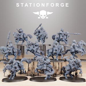10x GrimGuard Pony Riders Horses Grim Guard by Stationforge