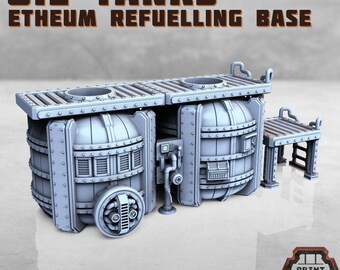 Oil Tanks Etheum refueling Base by PrintMinis
